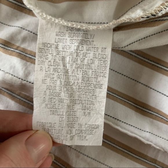 Y2K Maternity Shirt Business Casual Stripes Button - Picture 4 of 10